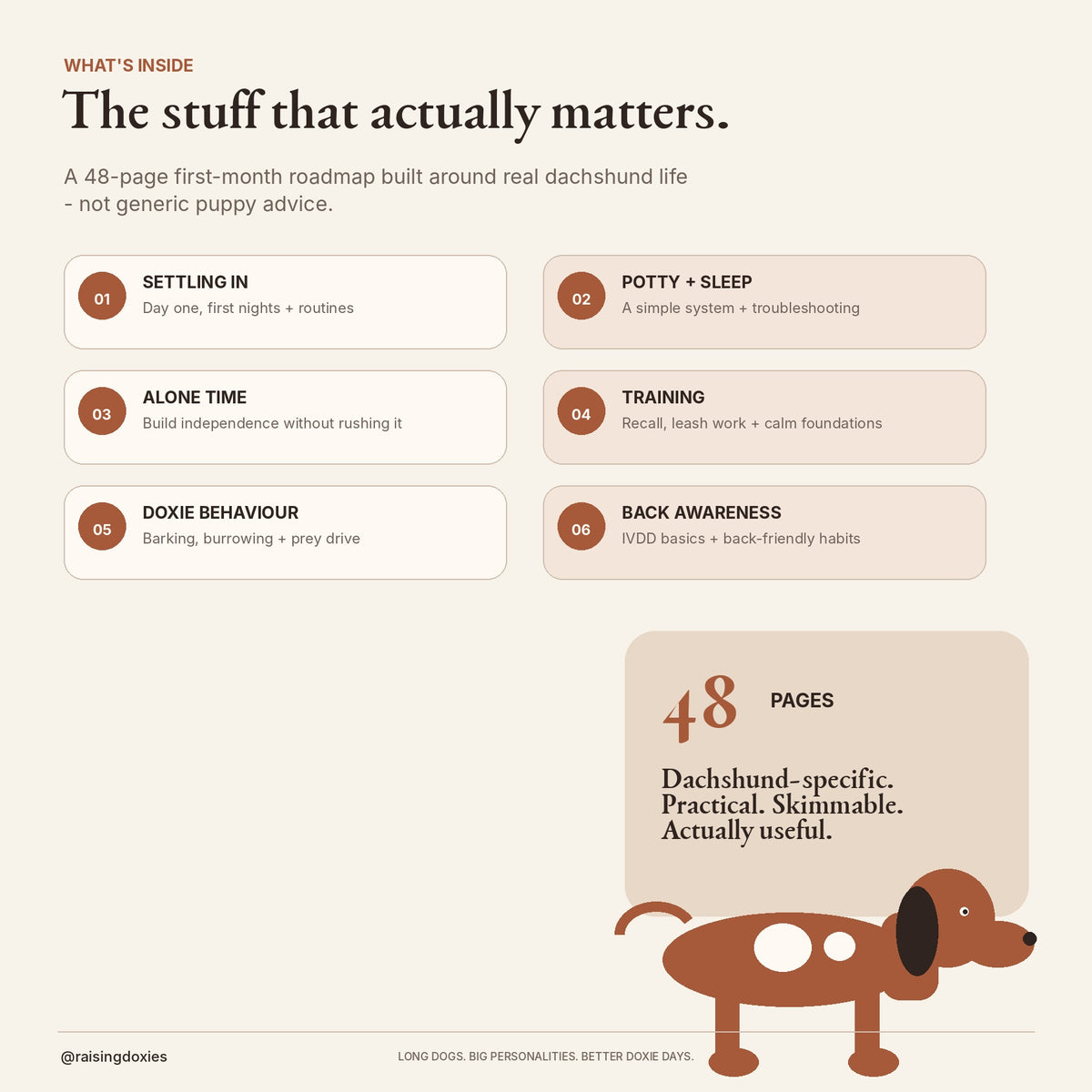 What's inside The Calm Dachshund Method digital guide